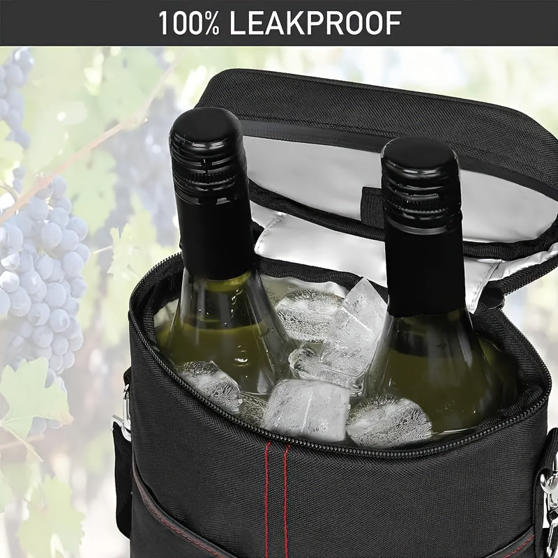 Conjunto de porta-garrafas de vinho portátil- Presente ideal para entusiastas do vinho
