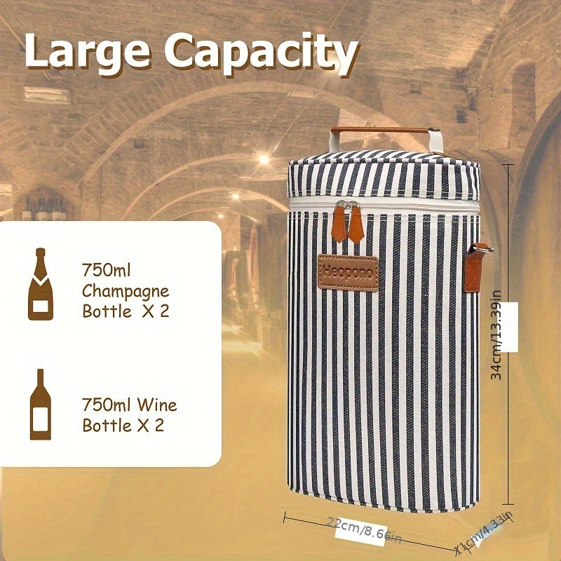 Wine Bottle Cooler Bag - Durable Oxford Fabric