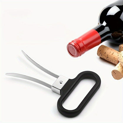 Two-prong wine bottle opener - plastic material