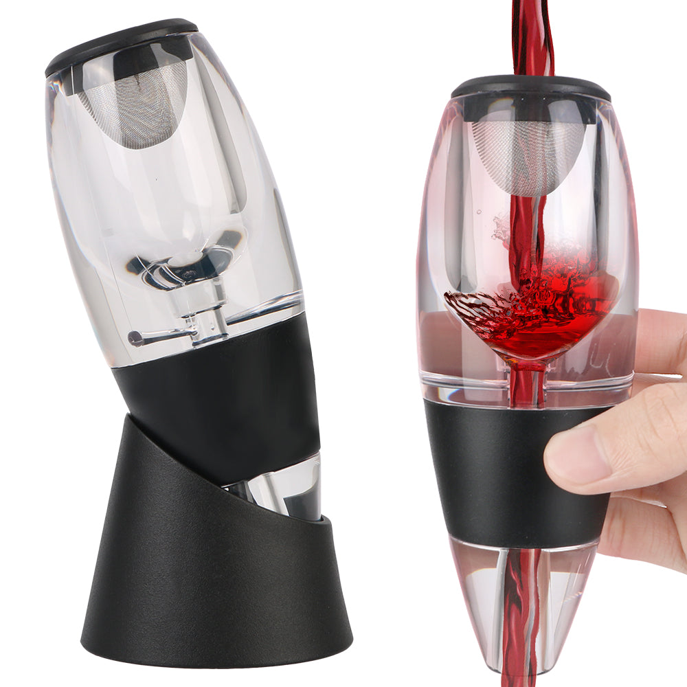 Aerador de vinho tinto - Decantador de vinho profissional com filtro e base