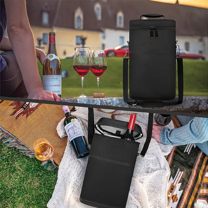 Ensemble de porte-bouteilles de vin portable - Cadeau idéal pour les amateurs de vin