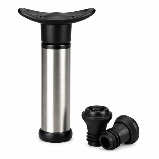 BOMBA VACUO VINHO + DUAS ROLHAS
