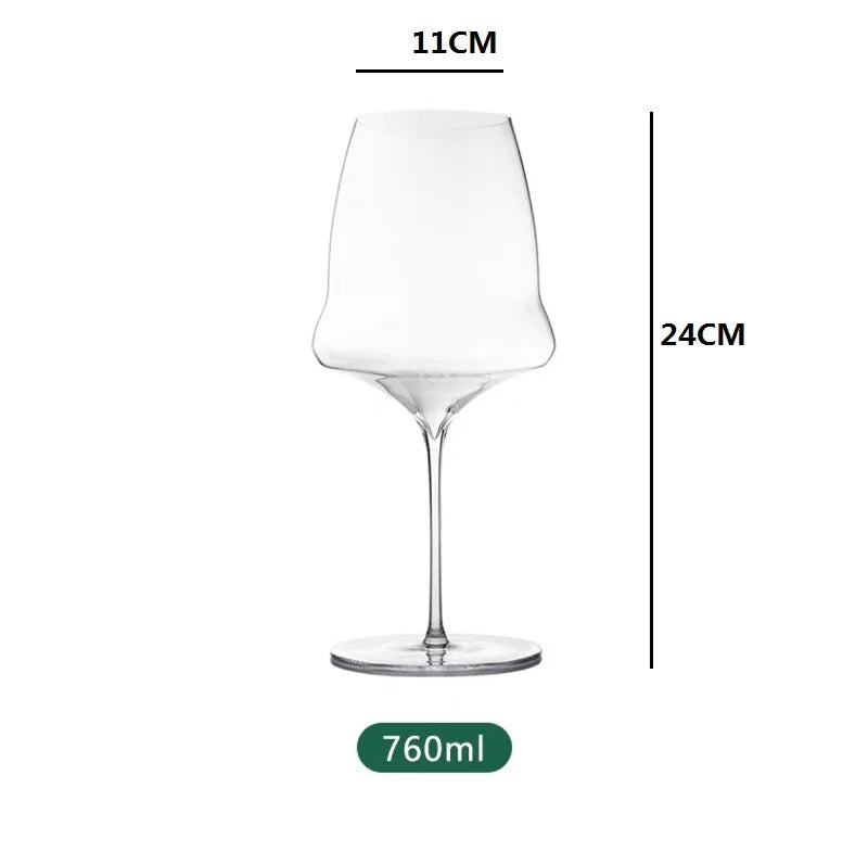 Verre à vin en cristal de qualité supérieure (extrêmement fin 0,5 mm) – Fabriqué à la main