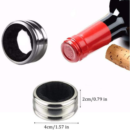 Stainless Steel Wine Bottle Ring - Velvet Lined/Anti-Overflow