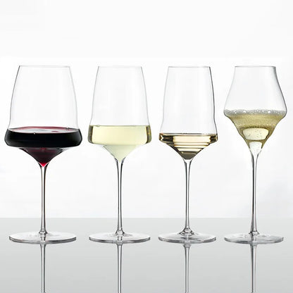 Verre à vin en cristal de qualité supérieure (extrêmement fin 0,5 mm) – Fabriqué à la main