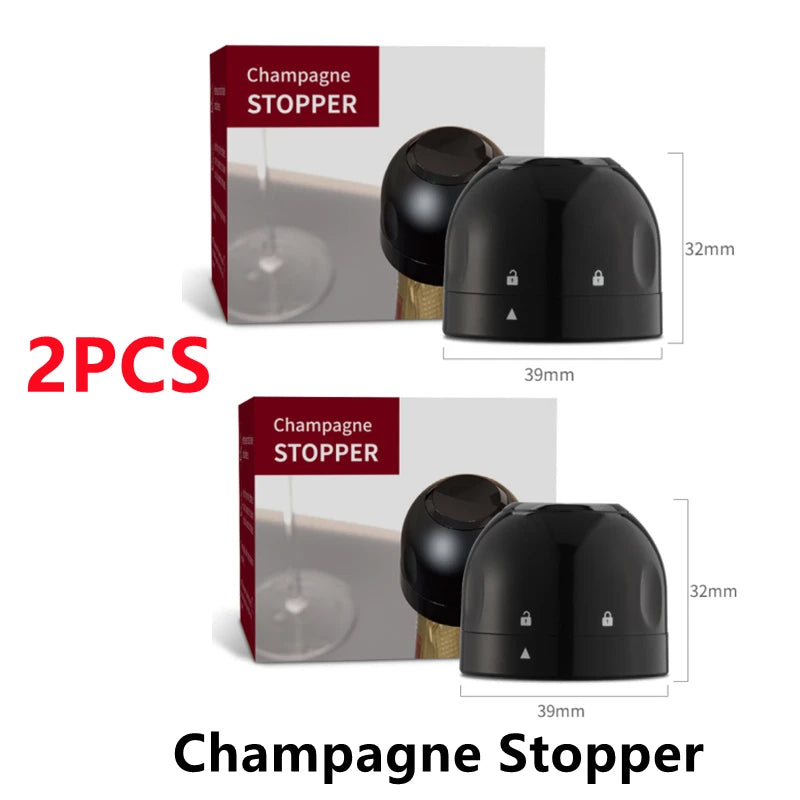 2Pcs Vacuum Cap for Sparkling Wine - Silicone Stopper for Retaining Freshness