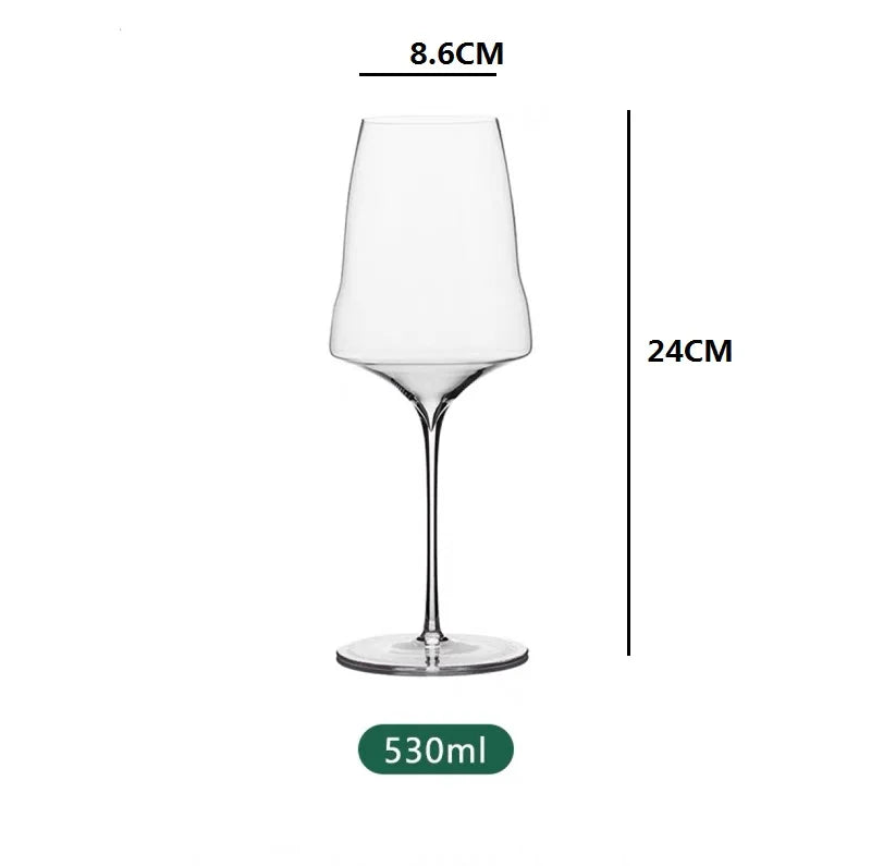 Verre à vin en cristal de qualité supérieure (extrêmement fin 0,5 mm) – Fabriqué à la main