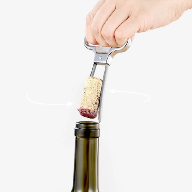 Two-prong wine bottle opener - cork puller