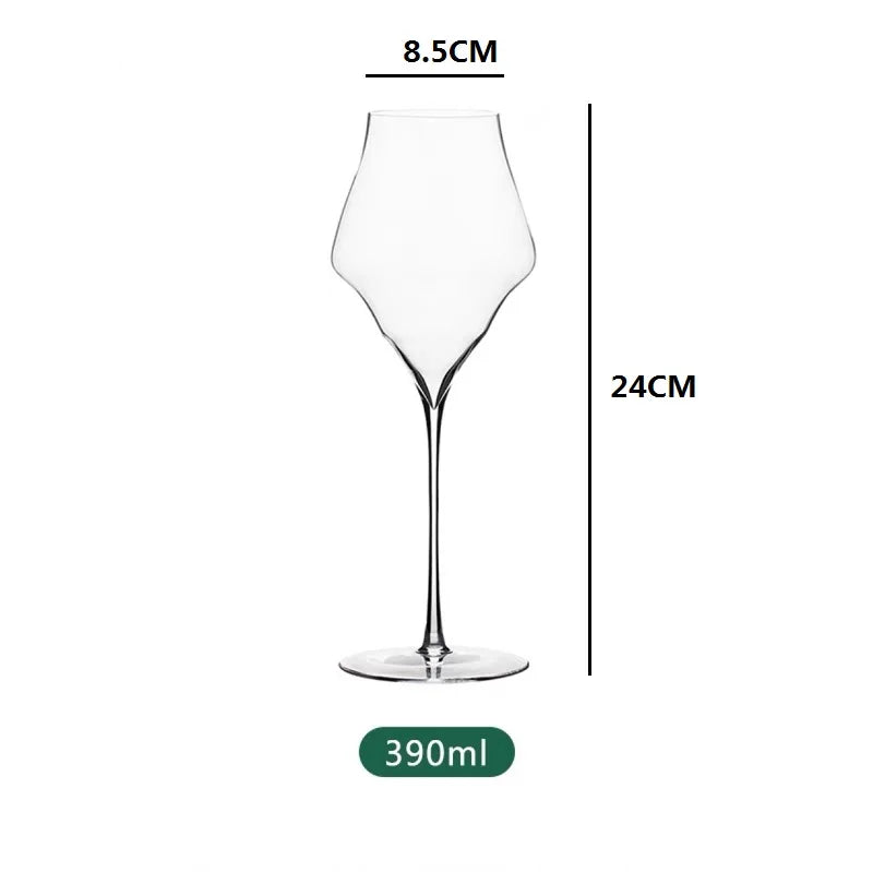 Verre à vin en cristal de qualité supérieure (extrêmement fin 0,5 mm) – Fabriqué à la main