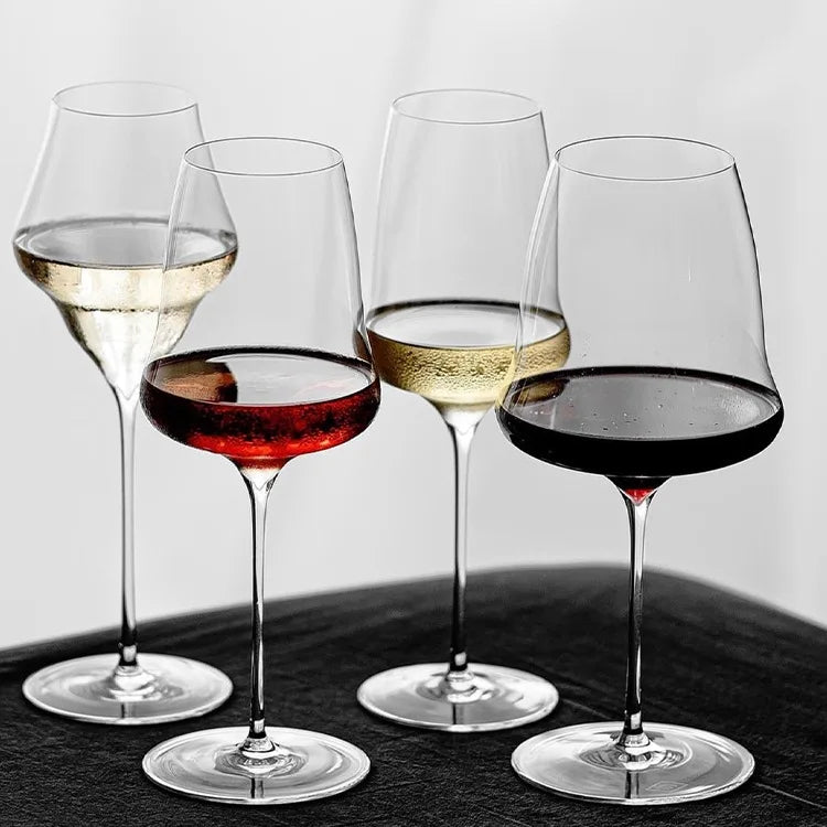 Verre à vin en cristal de qualité supérieure (extrêmement fin 0,5 mm) – Fabriqué à la main