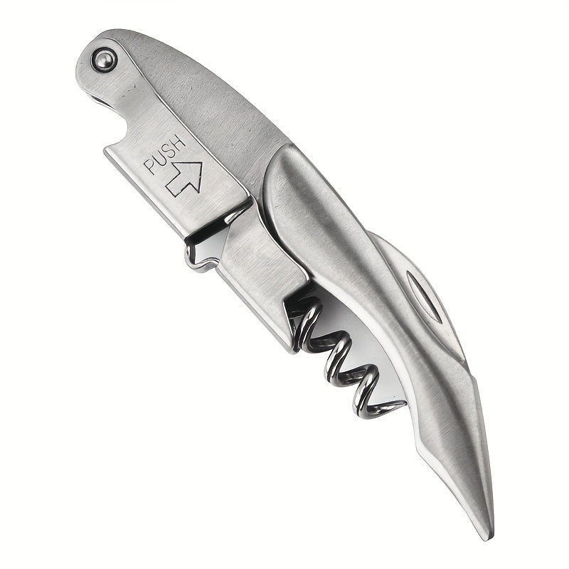 (2 Modelos) Saca-rolhas edição especial todo em INOX  - Design francês