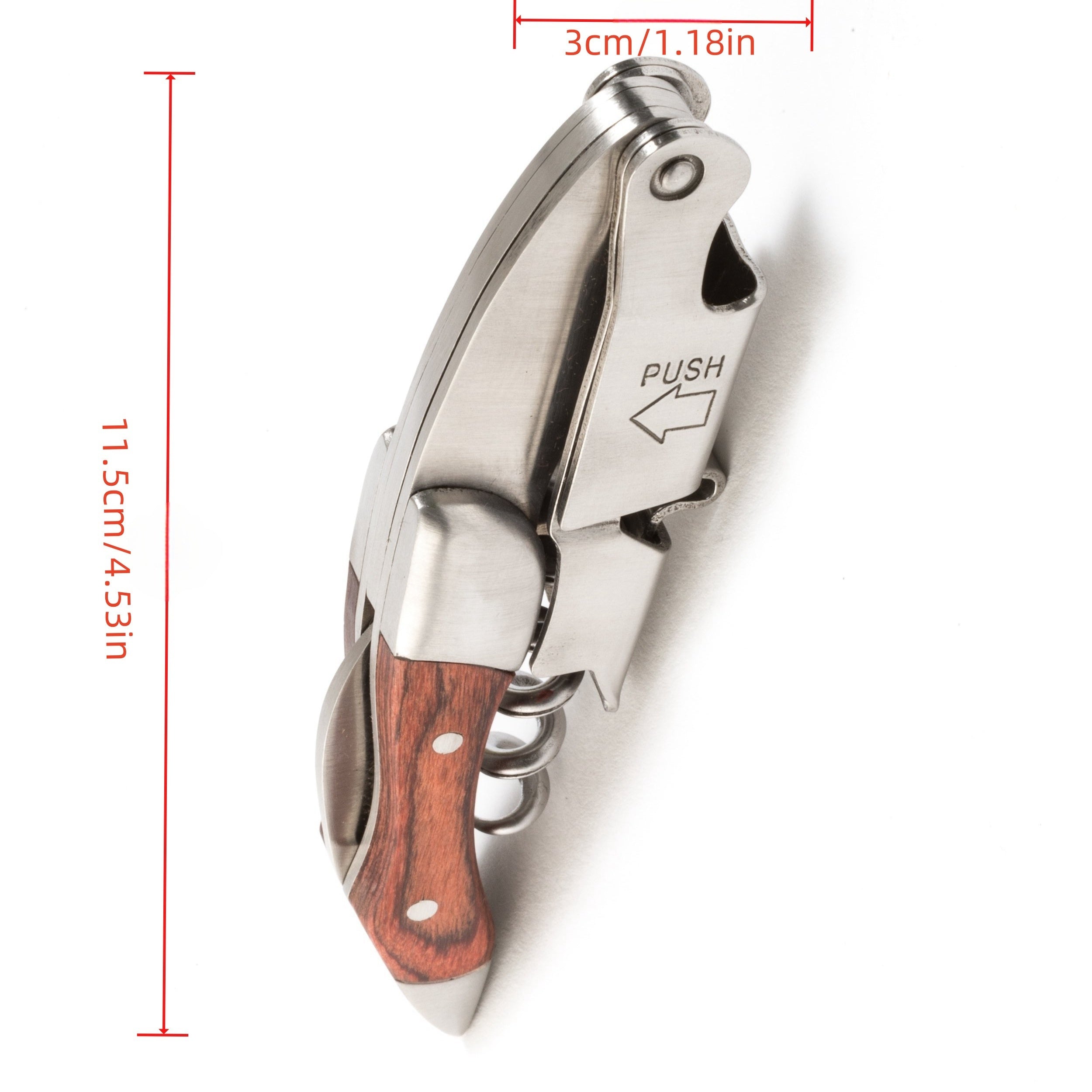 (2 Modelos) Saca-rolhas edição especial todo em INOX  - Design francês